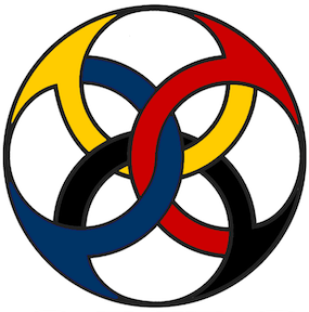 QUIC Logo, A blue, black, yellow and red circle with each colour linking in the centre.